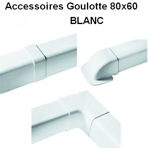 Accessoires Goulotte T08 80×60 mm Blanc